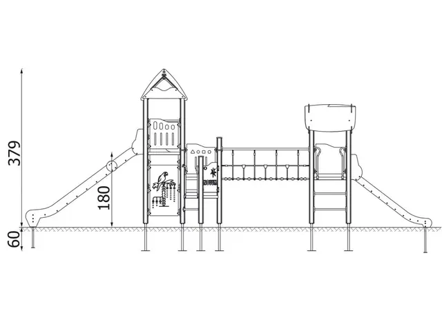 Lekeapparat Tower 18 L1055 x B280 x H390 cm 