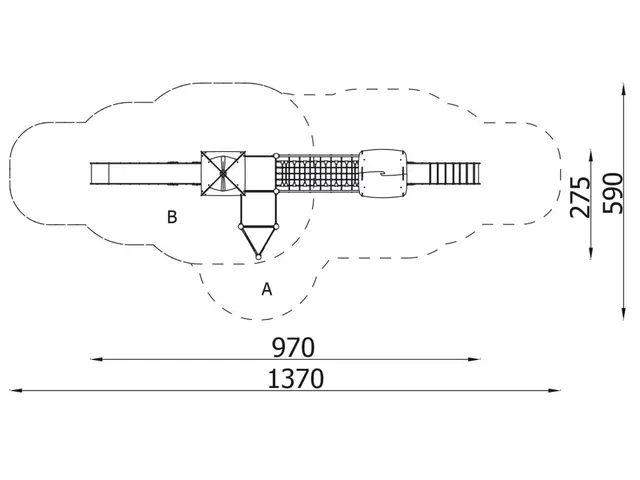 Lekeapparat Tower 18 L1055 x B280 x H390 cm 