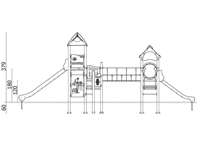 Orbis lekeapparat tårn 19 L476 x B962 x H379 cm 