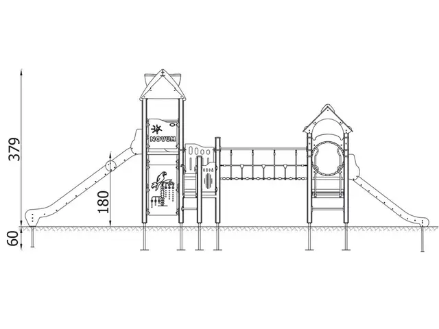 Lekeapparat Tower 19 L1055 x B510 x H390 cm 