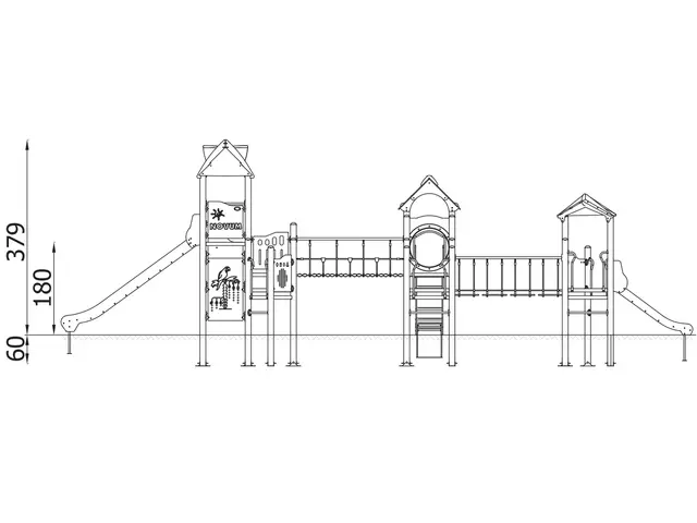 Lekeapparat Tower 20 L1275 x B745 x H390 cm 