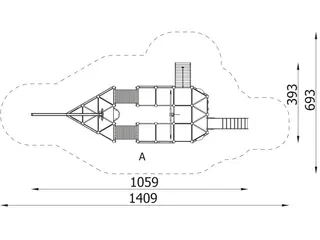 Magellans skip L1041 x B460 x H583 cm