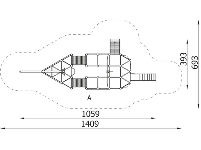 Magellans skip L1041 x B460 x H583 cm 