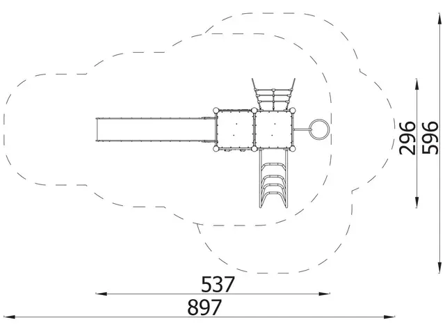 Lekeapparat Platform 13 L230 x B547 x H335 cm 