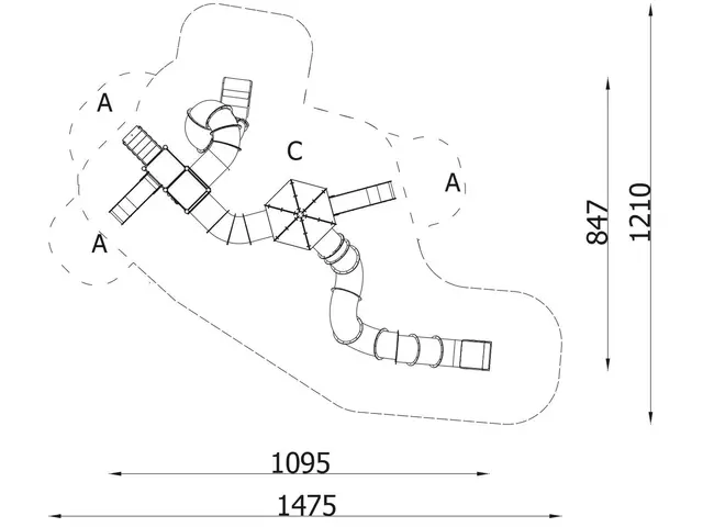 A4K High Tower L1095 x B847 x H500 cm 