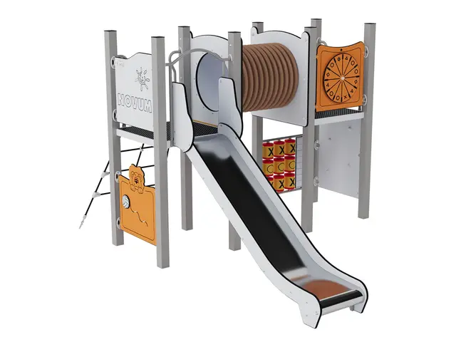 Quadro Play klatretårn med tunnel L275 x B359 x H217 cm 