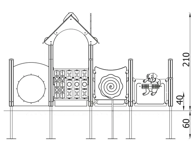 Lekehus maxi L354 x B321 x H217cm 