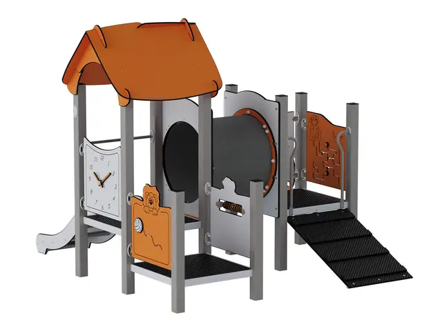 Quadro Play lekeplattform med tunnel L288 x B303 x H246 cm 