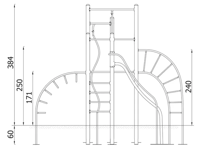 Multiclimber 3 L485 x B448 x H384 cm 