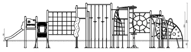 Multiclimber 37 L1395 x B637 x H294 cm 