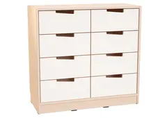 Hedda M reol med 8 kasser hvit B90 x D39 x H87 cm