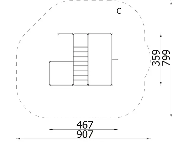 Street workout 01 lime L467 x B359 x H234 cm 