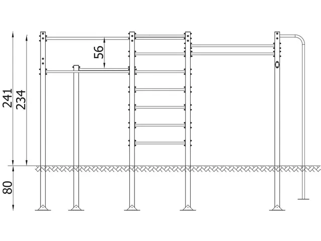 Street workout 01 lime L467 x B359 x H234 cm 
