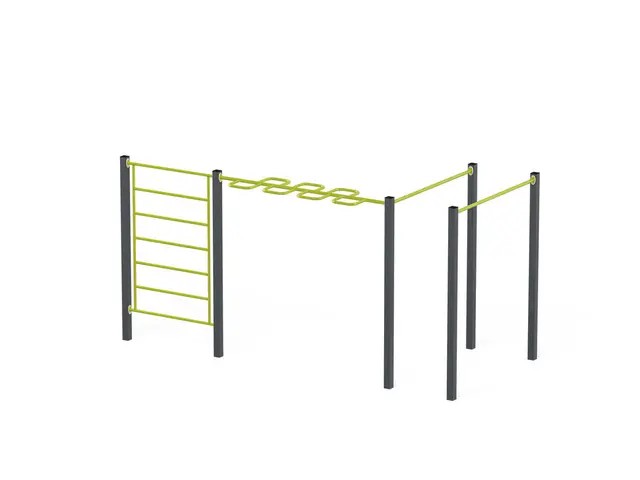 Street workout 02 lime L489 x B236 x H234 cm 