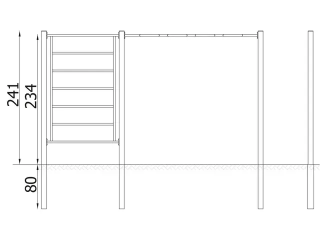 Street workout 02 lime L489 x B236 x H234 cm 