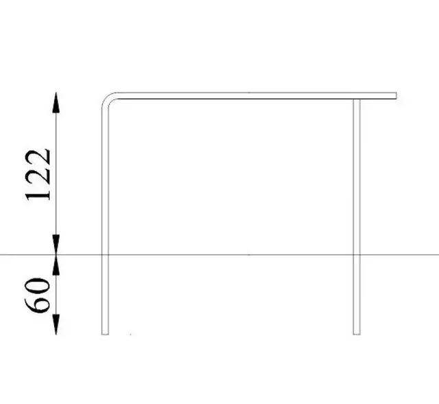 Bars L222 x B185 x H122 cm 