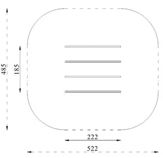 Bars L222 x B185 x H122 cm