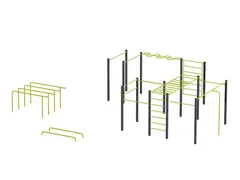 Street workout combo 1 lime L895 x B918 x H241 cm