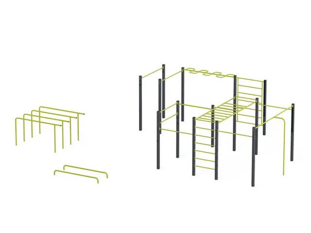 Street workout combo 1 lime L895 x B918 x H241 cm 