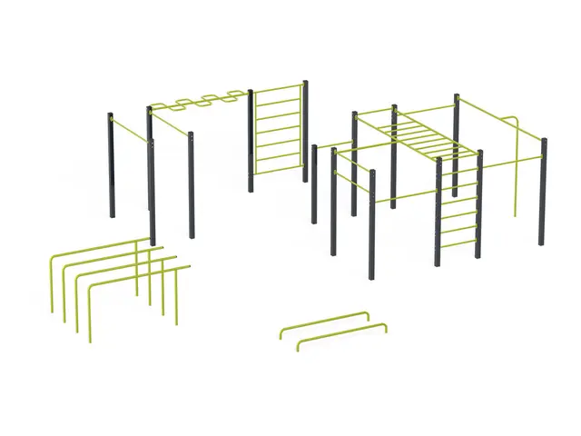 Street workout combo 1 lime L895 x B918 x H241 cm 