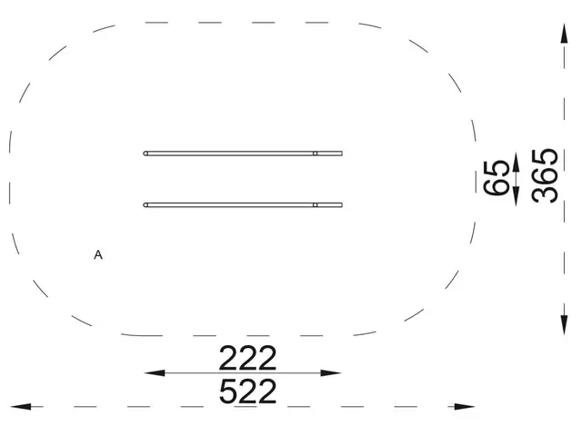 Bars II L222 x B65 x H102 cm 