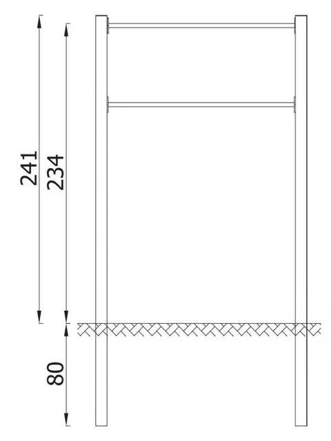 Pull-Up bars L169 x B169 x H234 cm 