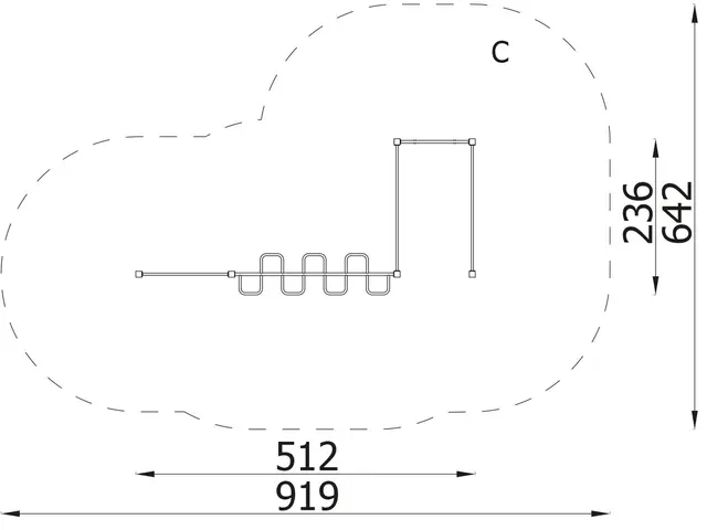 Street workout 03 lime L512 x B236 x H241 cm 