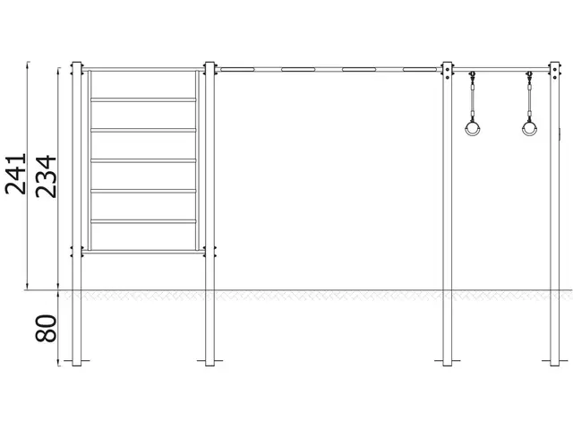 Street workout 03 lime L512 x B236 x H241 cm 