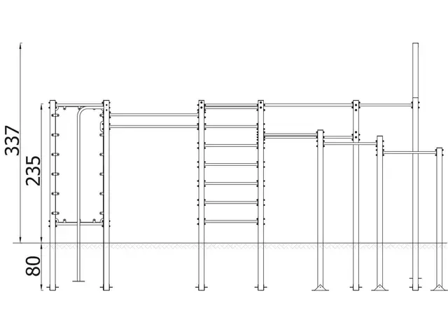 Street workout 06 lime L449 x B659 x H337 cm 