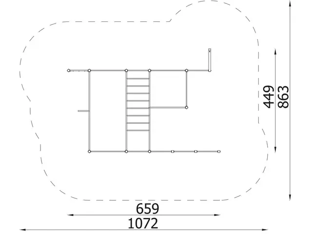 Street workout 06 lime L449 x B659 x H337 cm 