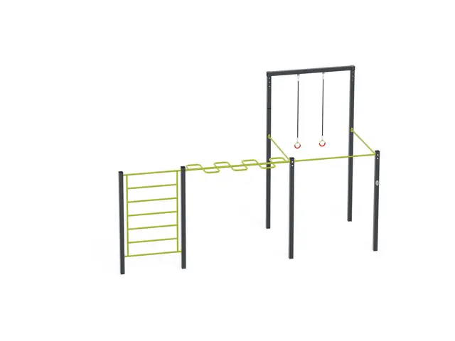 Street workout 07 lime L600 x B236 x H382 cm 