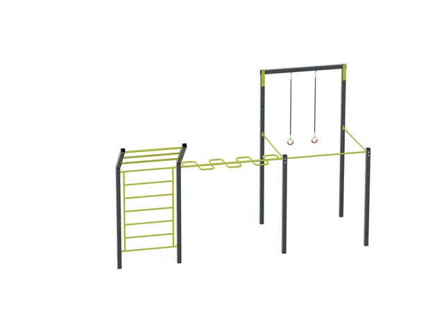 Street workout 08 lime L270 x B600 x H385 cm 