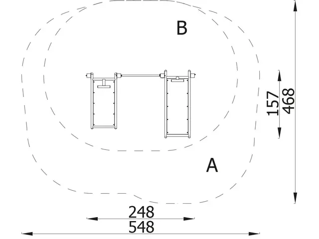Street workout 09 lime L157 x B248 x H188 cm 