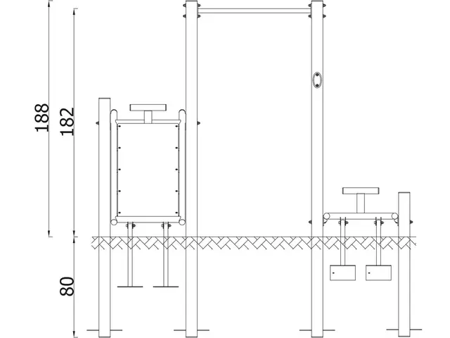 Street workout 09 lime L157 x B248 x H188 cm 