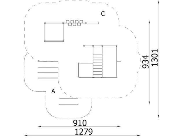 Street workout combo 3 lime L934 x B910 x H382 cm 