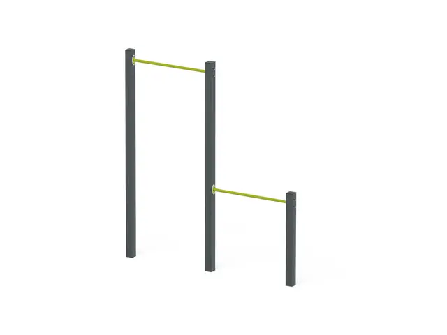 Street workout bars lime L277 x B9 x H243 cm 