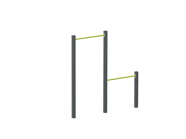 Street workout bars lime L277 x B9 x H243 cm 