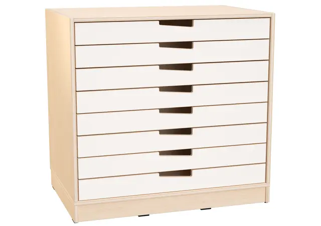 Hedda M kartongreol med skuffer hvit B90 x D60 x H87 cm 