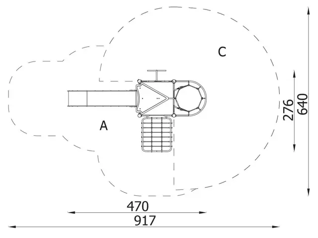 A4K lekeapparat 6 lime L470 x B276 x H426 cm 