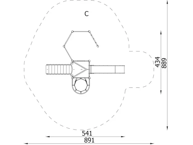 A4K lekeapparat 3 lime L434 x B541 x H417 cm 