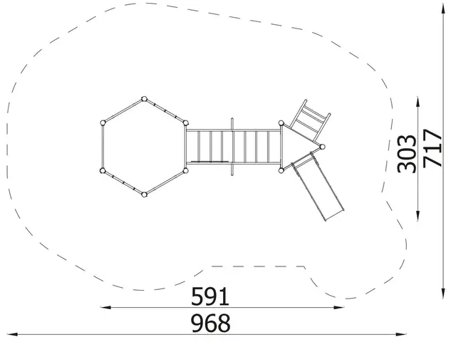 A4K lekeapparat 10 lime L303 x B591 x H264 cm 