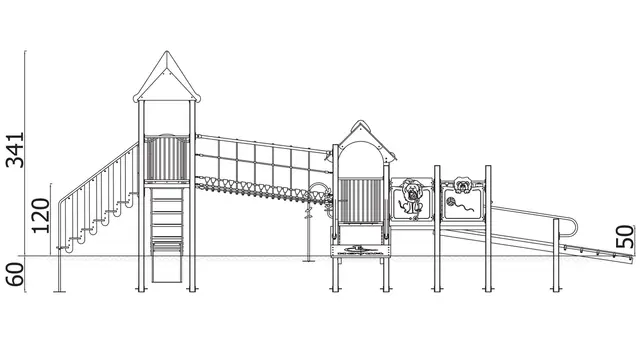 Lekeapparat kombinasjon L959 x B778 x H341 cm 