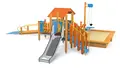 Lekeapparat kombinasjon med sandkasse L785 x B593 x H238 cm