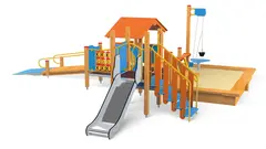 Lekeapparat kombinasjon med sandkasse L785 x B593 x H238 cm