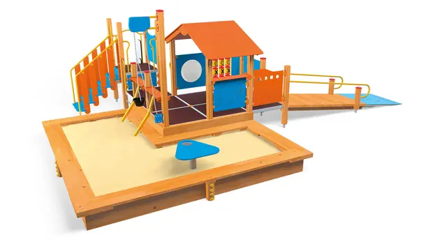 Lekeapparat kombinasjon med sandkasse L785 x B593 x H238 cm 
