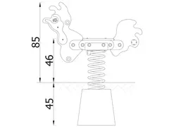 Vippedyr hane L105 x B58 x H85 cm