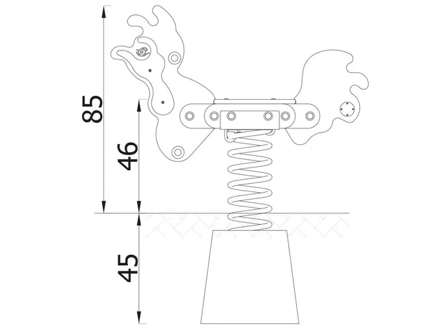 Vippedyr hane L105 x B58 x H85 cm 