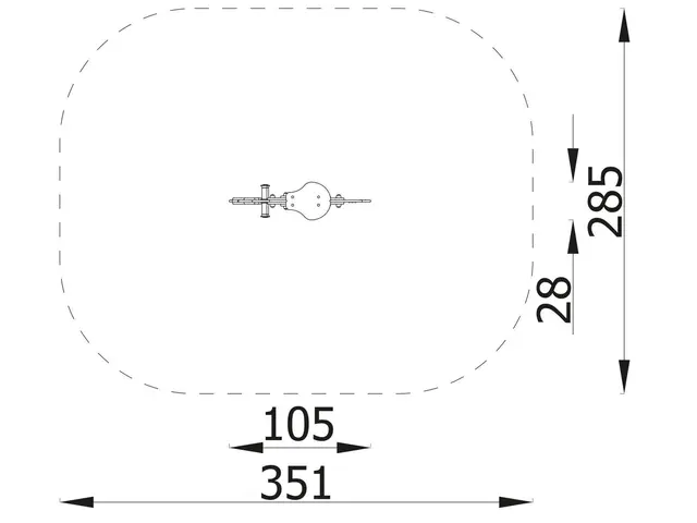 Vippedyr hane L105 x B58 x H85 cm 