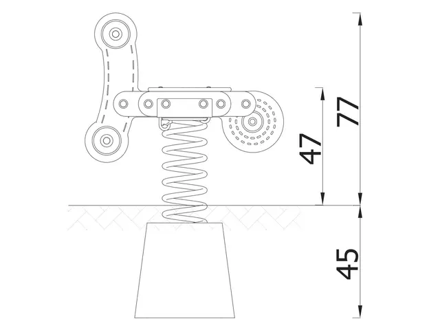 Milo vippe enkel L79 x B28 x H77 cm 