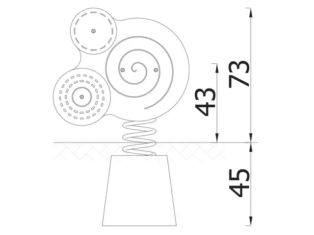 Milo vippe for en L73 x B48 x H73 cm 